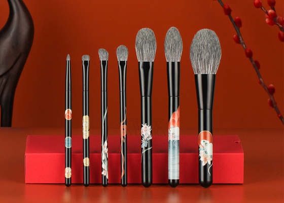उच्च ग्रेड टैक्लोन पीबीटी सिंथेटिक बालों और मजबूत ठोस मैट ब्लैक कॉपर फेरुल SA8000 और ISO9000 प्रमाणित के साथ पेशेवर मेकअप ब्लश ब्रश